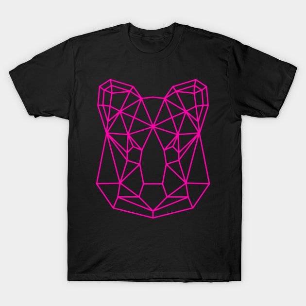 Pink Geometric Quokka Line Art T-Shirt by MOULE